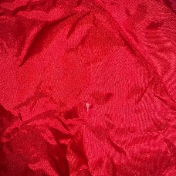 Original Vintage 1970’s NBC News Employee Red Nylon Jacket - Size S - Chalk Line - Picture 5 of 9